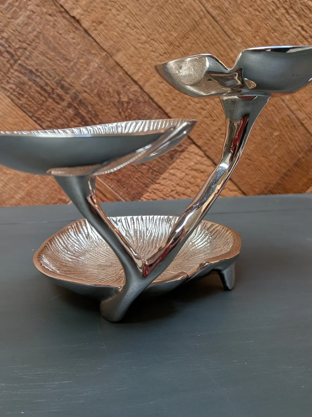 Red Envelope Silver Heart Trinket Dish